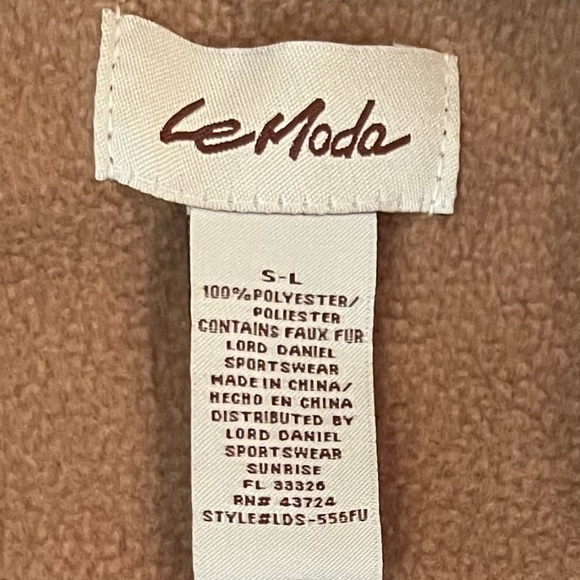 NWT Le Moda Vintage 80s Long Camel Cardigan Vest Shawl; Size S-L - Picture 8 of 10